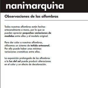 información de producto Alfombra Mano 1993 Nanimarquina