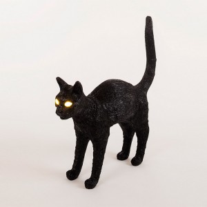 Lámpara Gato Félix negro Seletti