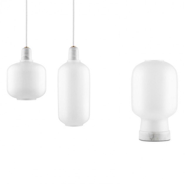 colección lámparas de suspensión AMP color blanco de Normann Copenhagen