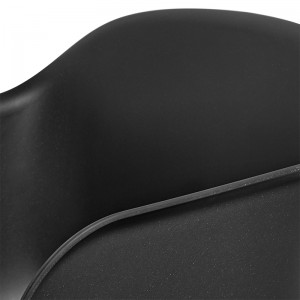 Silla fiber armchair tube de muuto - black