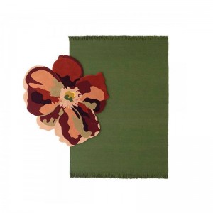 alfombra Colors Basil con Flora Bloom 2 Nanimarquina