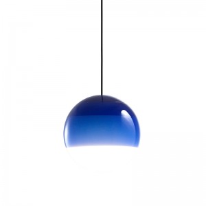 lámpara suspensión Dipping light azul Marset