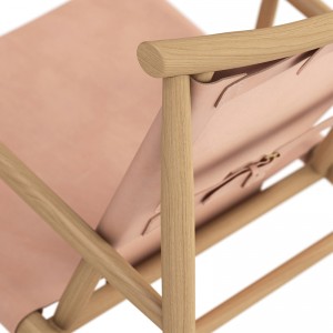 Butaca Samurai Chair de Norr11 roble natural piel natural