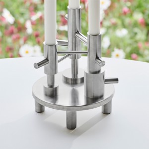 Stainless steel candleholder designed by Jaime Hayón