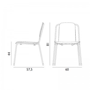 Studio chair measurements by Normann Copenhaguen