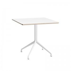 About A Table 15 tablero laminado blanco y estructura blanca HAY